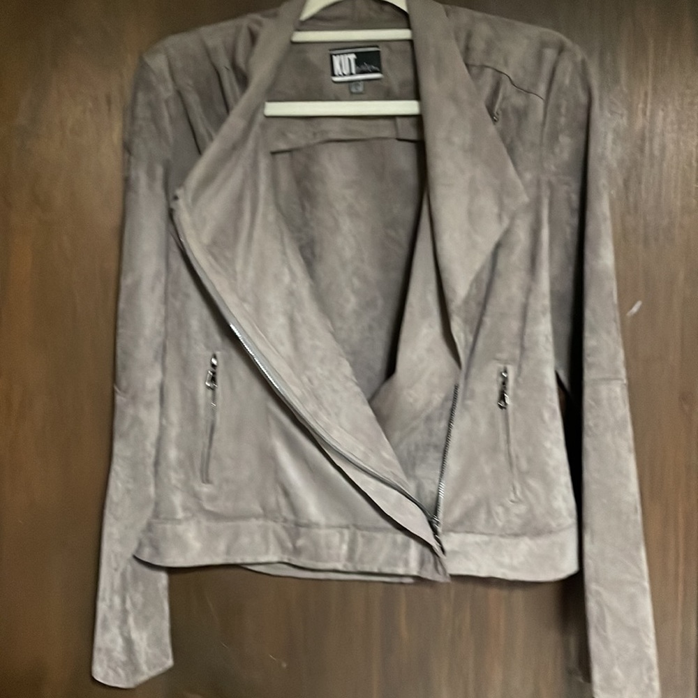 Kut from the Kloth faux suede moto jacket size M